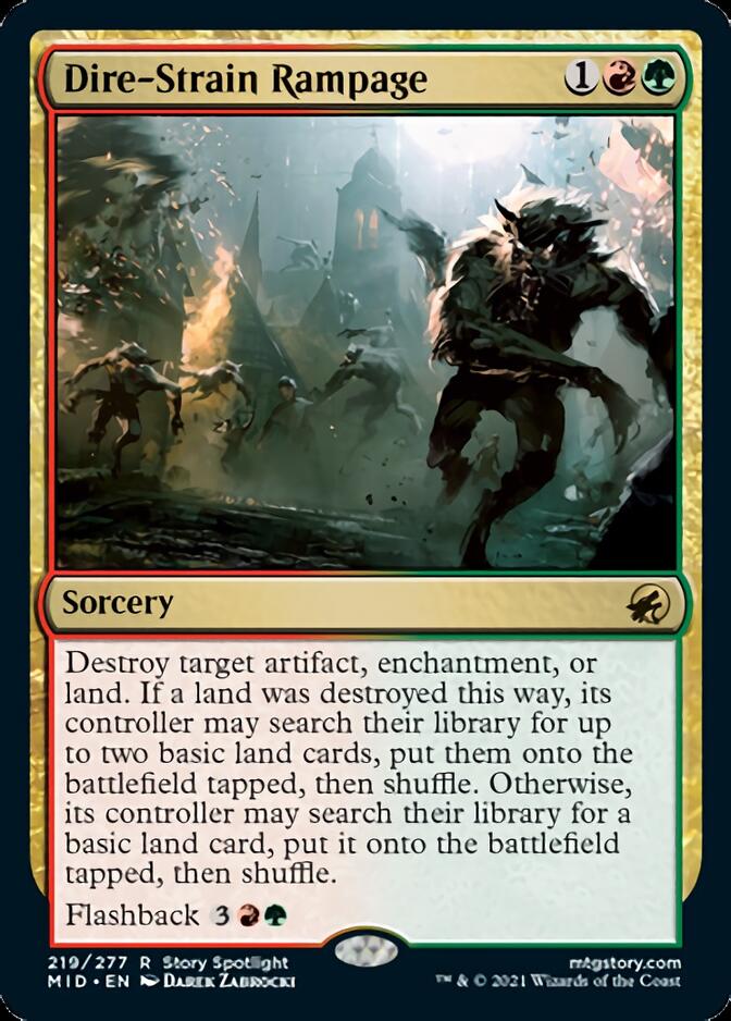 Dire-Strain Rampage [Innistrad: Midnight Hunt] - Destination Retro