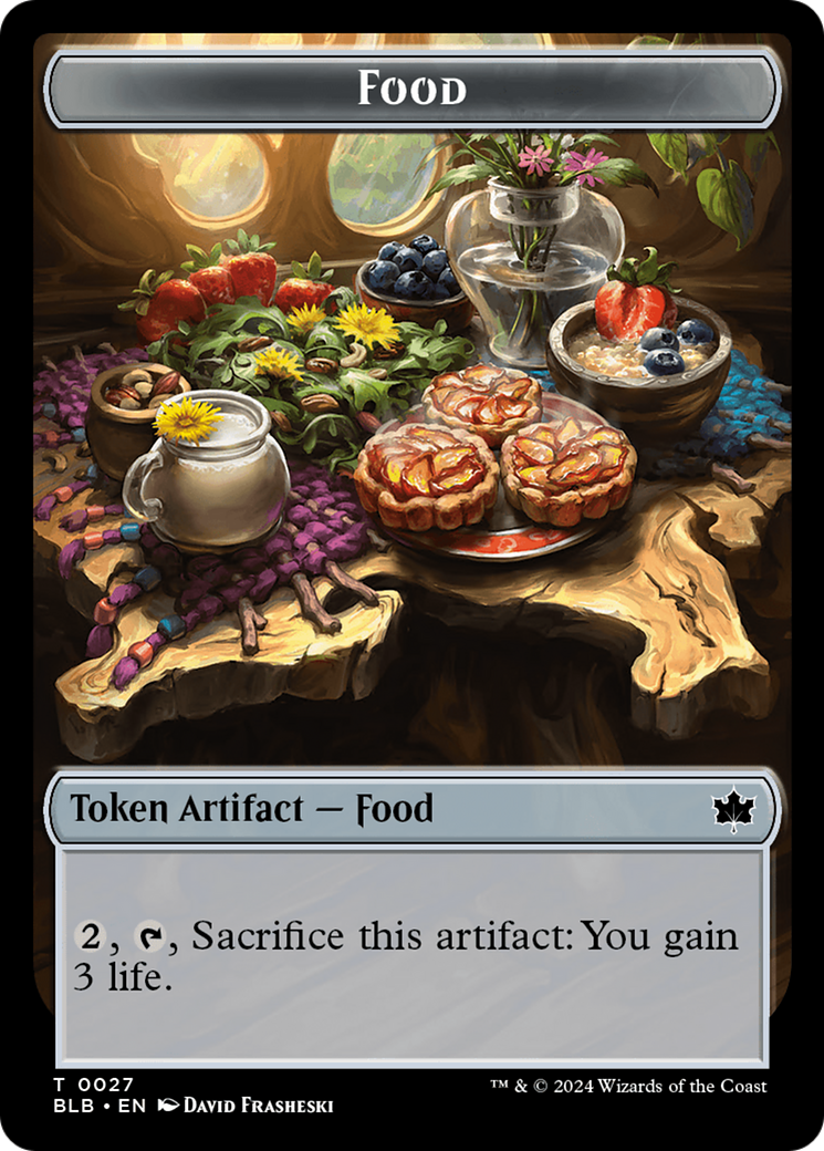 Food // Pawpatch Recruit Double-Sided Token [Bloomburrow Tokens] - Destination Retro