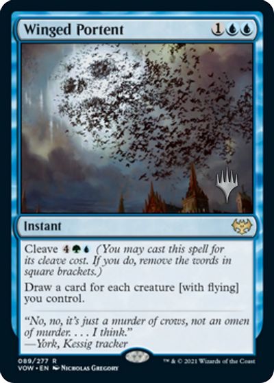 Winged Portent (Promo Pack) [Innistrad: Crimson Vow Promos] - Destination Retro
