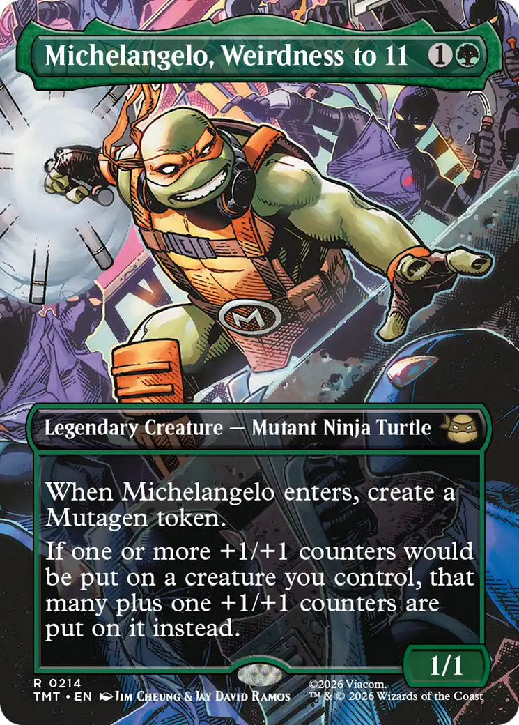 Michelangelo, Weirdness to 11 (Borderless) [Teenage Mutant Ninja Turtles] - Destination Retro