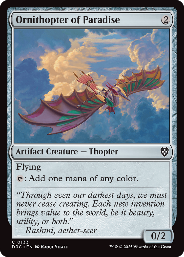 Ornithopter of Paradise [Aetherdrift Commander] - Destination Retro