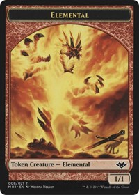 Elemental (008) // Wrenn and Six Emblem (021) Double-Sided Token [Modern Horizons Tokens] - Destination Retro