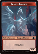 Dragon Illusion // Monk Double-Sided Token [Tarkir: Dragonstorm Commander Tokens] - Destination Retro