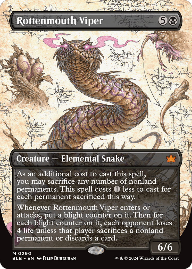 Rottenmouth Viper (Borderless) [Bloomburrow] - Destination Retro
