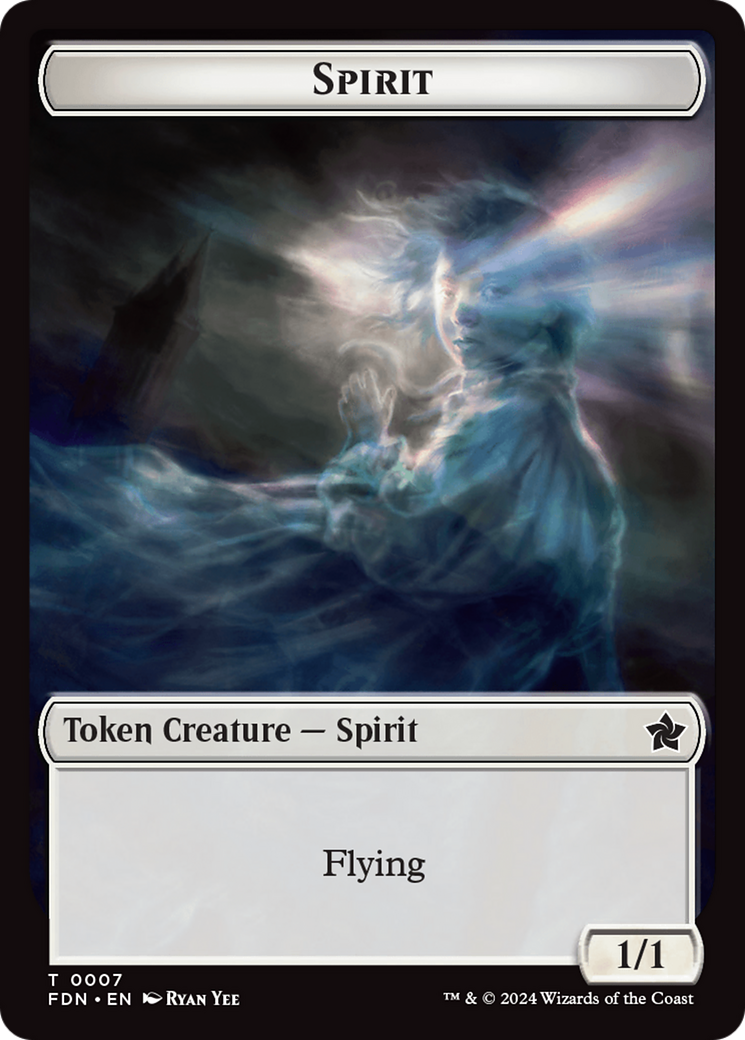 Spirit // Cat (0001) Doubled-Sided Token [Foundations Tokens] - Destination Retro
