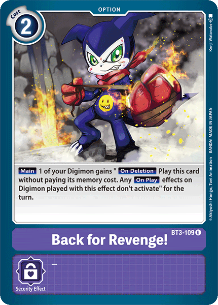 Back for Revenge! [BT3-109] [Release Special Booster Ver.1.0] - Destination Retro