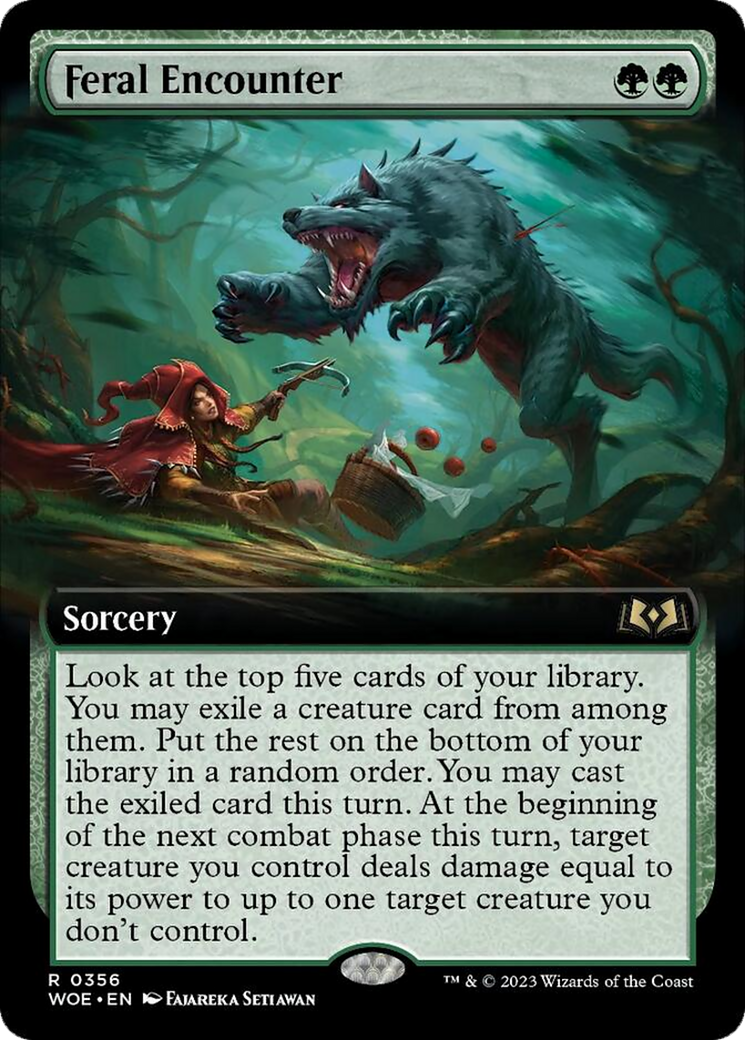Feral Encounter (Extended Art) [Wilds of Eldraine] - Destination Retro