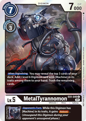 MetalTyrannomon [EX1-049] (Premium Deck Set Lucky Pack) [Classic Collection Promos] - Destination Retro