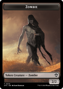 Zombie // Ox Warrior Double-Sided Token [Outlaws of Thunder Junction Commander Tokens] - Destination Retro