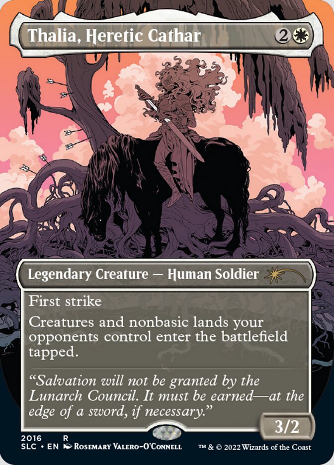 Thalia, Heretic Cathar (Borderless) [Secret Lair Countdown Kit] - Destination Retro