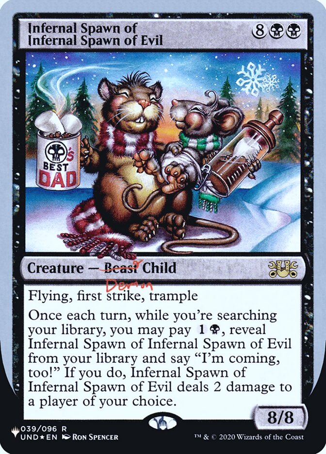 Infernal Spawn of Infernal Spawn of Evil (Unfinity Foil Edition) [The List] - Destination Retro