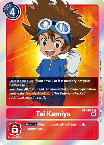Tai Kamiya [BT1-085] (ST-11 Special Entry Pack) [Release Special Booster Promos] - Destination Retro