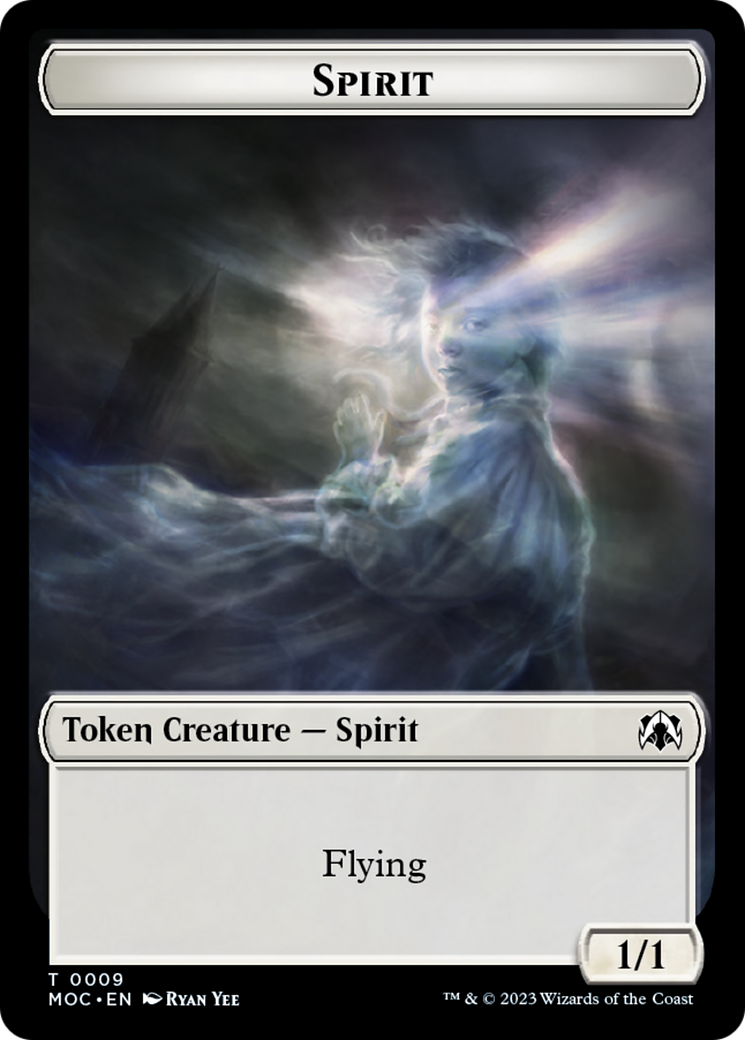 Spirt (9) // Treasure Double-Sided Token [March of the Machine Commander Tokens] - Destination Retro