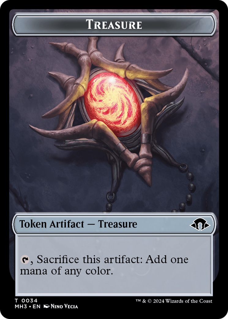 Dragon // Treasure Double-Sided Token [Modern Horizons 3 Commander Tokens] - Destination Retro