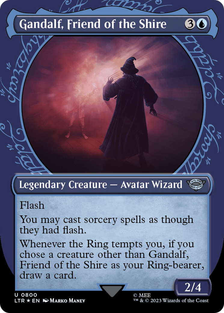 Gandalf, Friend of the Shire (Showcase) (Surge Foil) [The Lord of the Rings: Tales of Middle-Earth] - Destination Retro