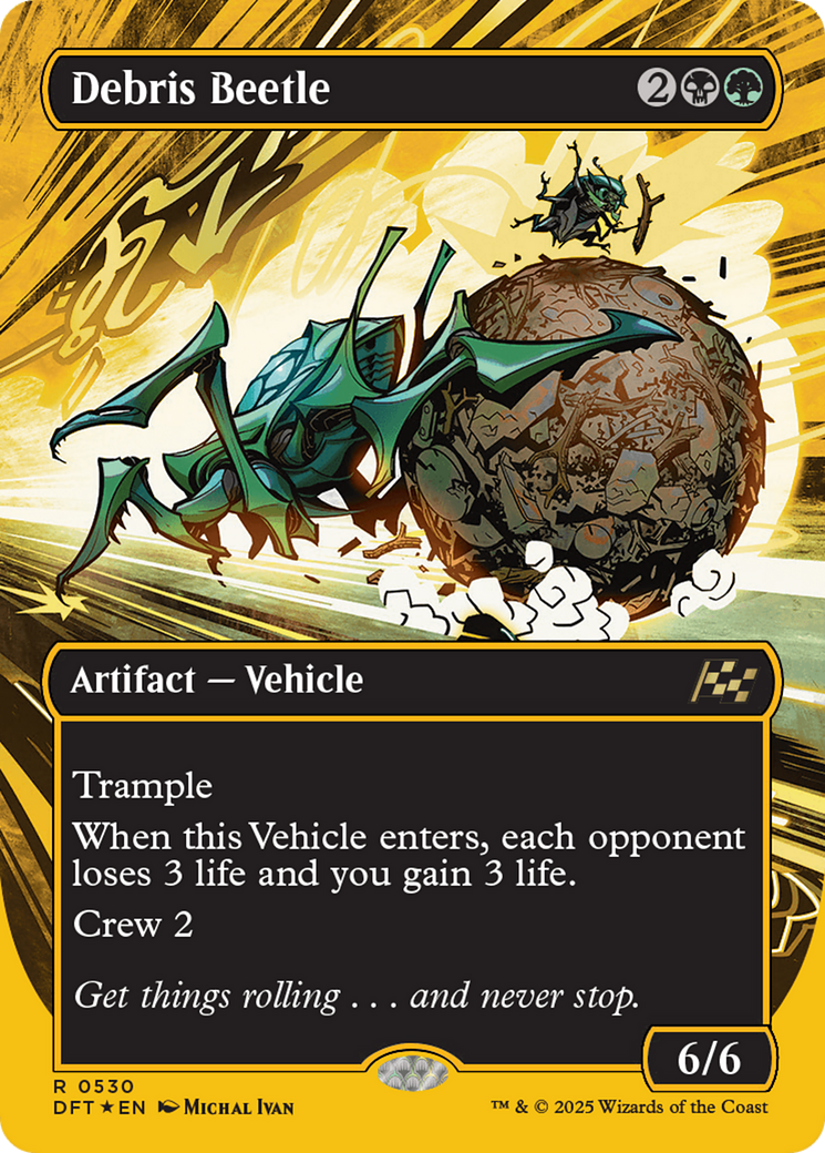 Debris Beetle (Borderless) (First-Place Foil) [Aetherdrift] - Destination Retro