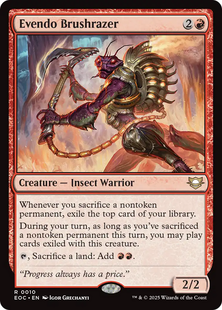 Evendo Brushrazer [Edge of Eternities Commander] - Destination Retro