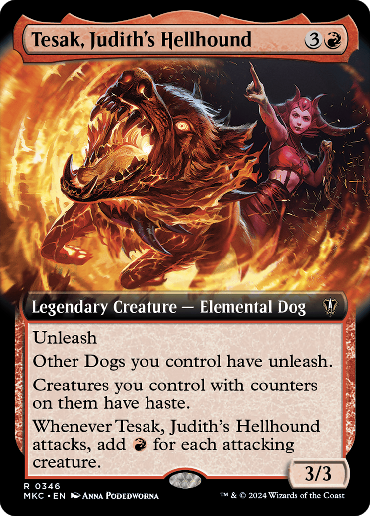 Tesak, Judith's Hellhound (Extended Art) [Murders at Karlov Manor Commander] - Destination Retro