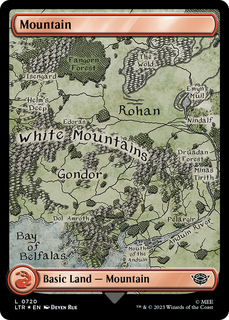 Mountain (720) (Surge Foil) [The Lord of the Rings: Tales of Middle-Earth] - Destination Retro
