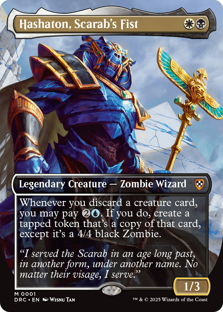 Hashaton, Scarab's Fist (Borderless) [Aetherdrift Commander] - Destination Retro