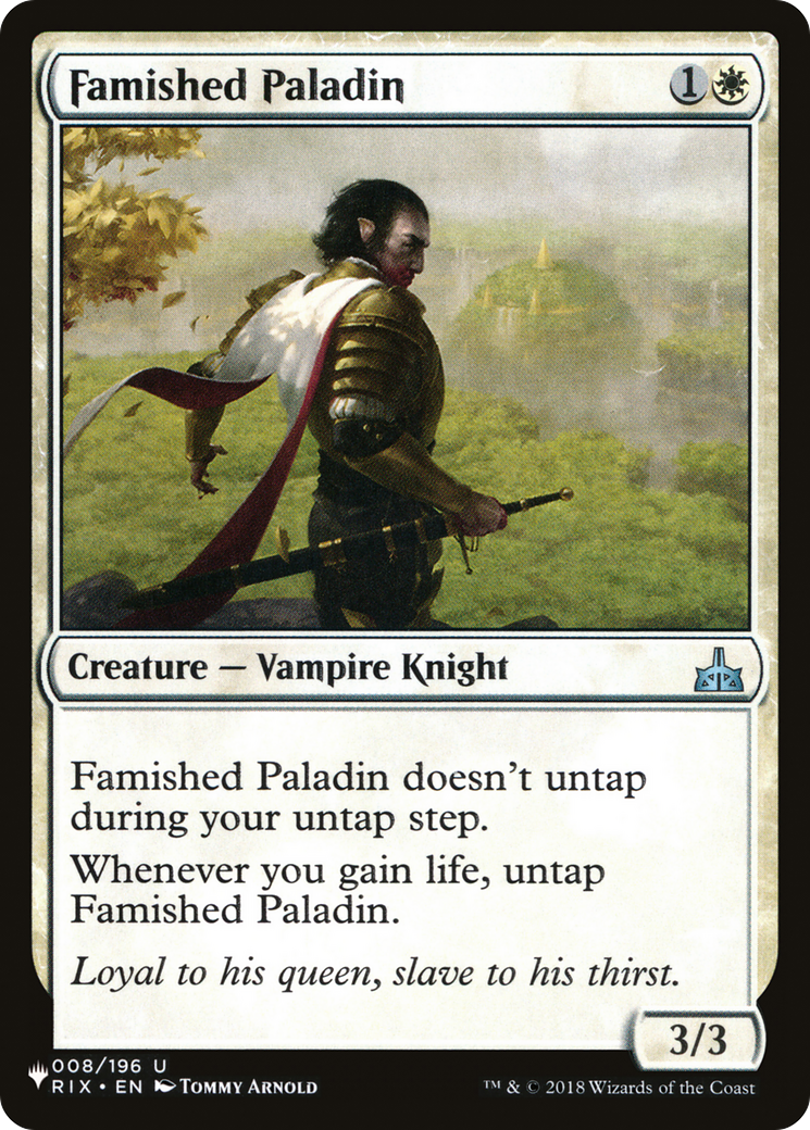Famished Paladin [The List] - Destination Retro