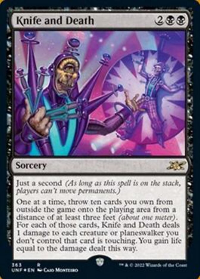 Knife and Death (Galaxy Foil) [Unfinity] - Destination Retro