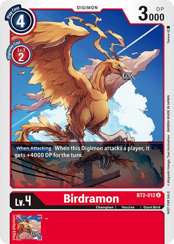 Birdramon [BT2-012] (Official Tournament Pack Vol.3) [Release Special Booster Promos] - Destination Retro