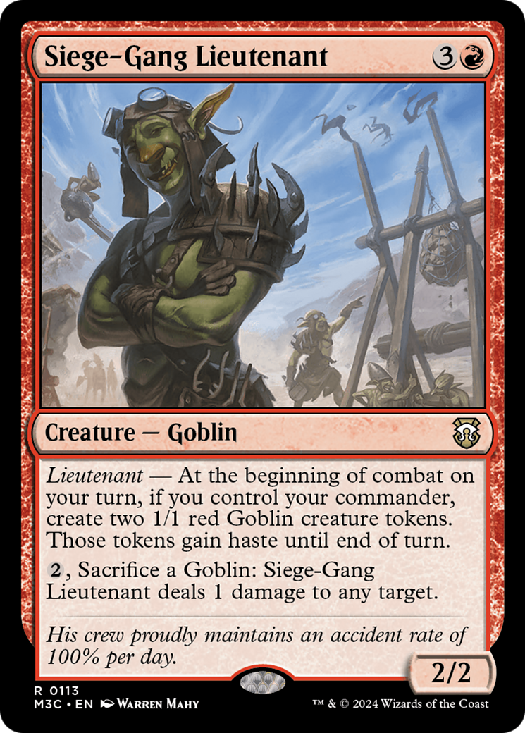 Siege-Gang Lieutenant [Modern Horizons 3 Commander] - Destination Retro