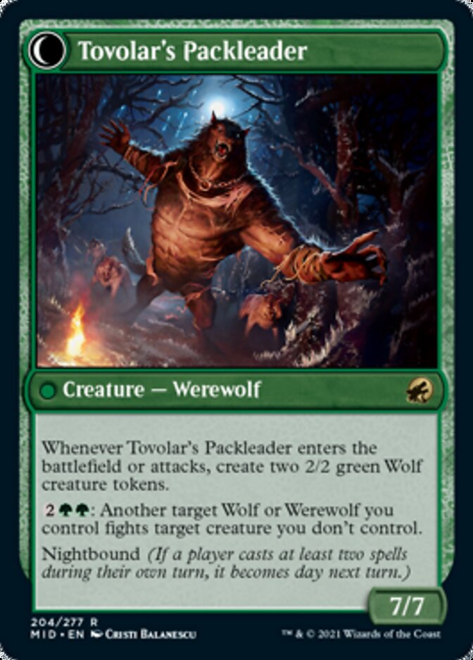 Tovolar's Huntmaster // Tovolar's Packleader [Innistrad: Midnight Hunt] - Destination Retro