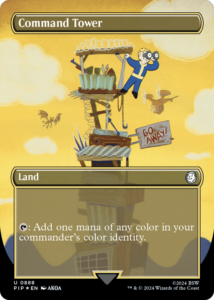 Command Tower (Borderless) (Surge Foil) [Fallout] - Destination Retro