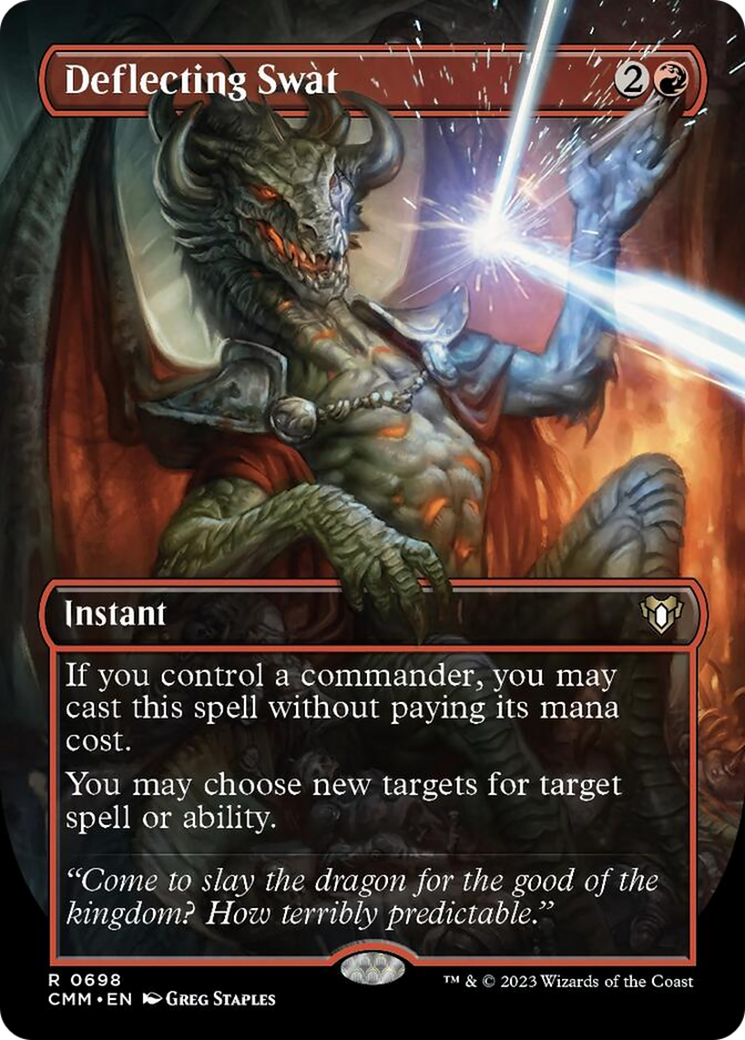 Deflecting Swat (Borderless Alternate Art) [Commander Masters] - Destination Retro