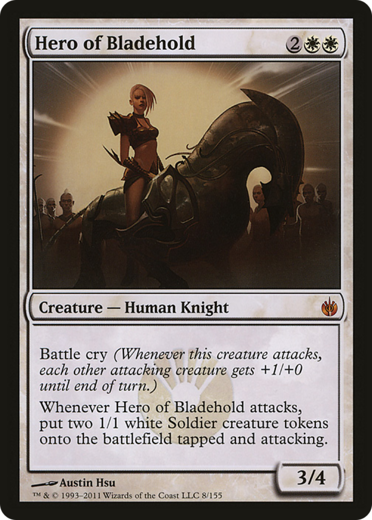 Hero of Bladehold (Mirrodin Besieged) (Oversized) [Oversize Cards] - Destination Retro