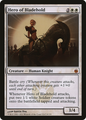 Hero of Bladehold (Mirrodin Besieged) (Oversized) [Oversize Cards] - Destination Retro