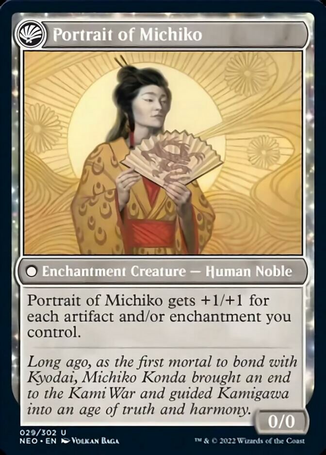 Michiko's Reign of Truth // Portrait of Michiko [Kamigawa: Neon Dynasty] - Destination Retro