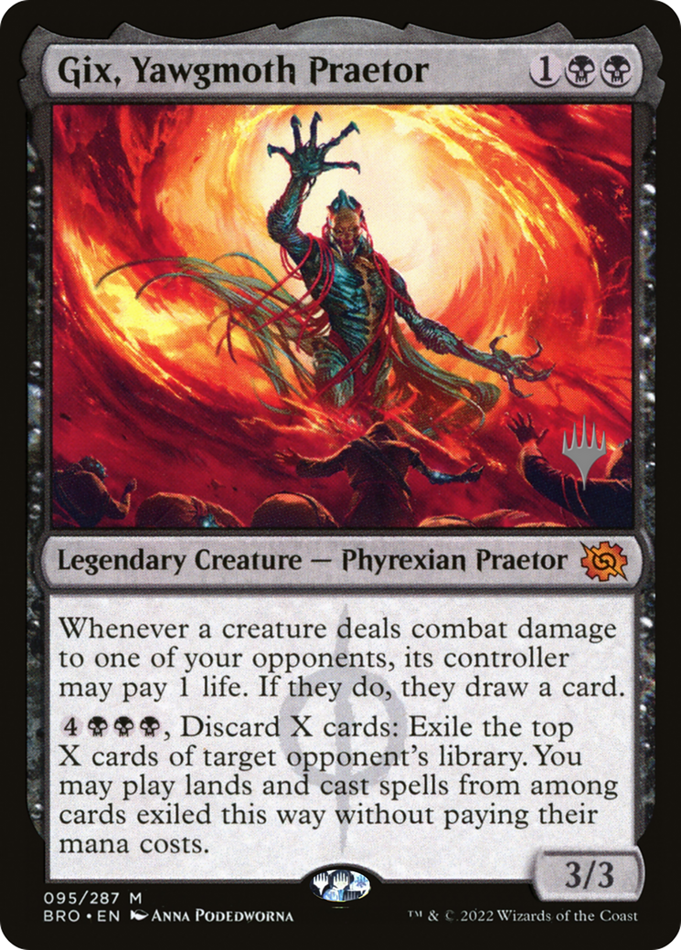 Gix, Yawgmoth Praetor (Promo Pack) [The Brothers' War Promos] - Destination Retro