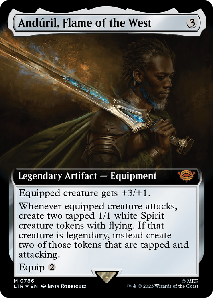 Anduril, Flame of the West (Extended Art) (Surge Foil) [The Lord of the Rings: Tales of Middle-Earth] - Destination Retro