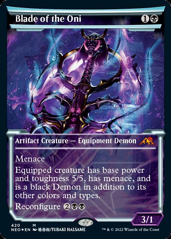 Blade of the Oni (Foil Etched) [Kamigawa: Neon Dynasty] - Destination Retro
