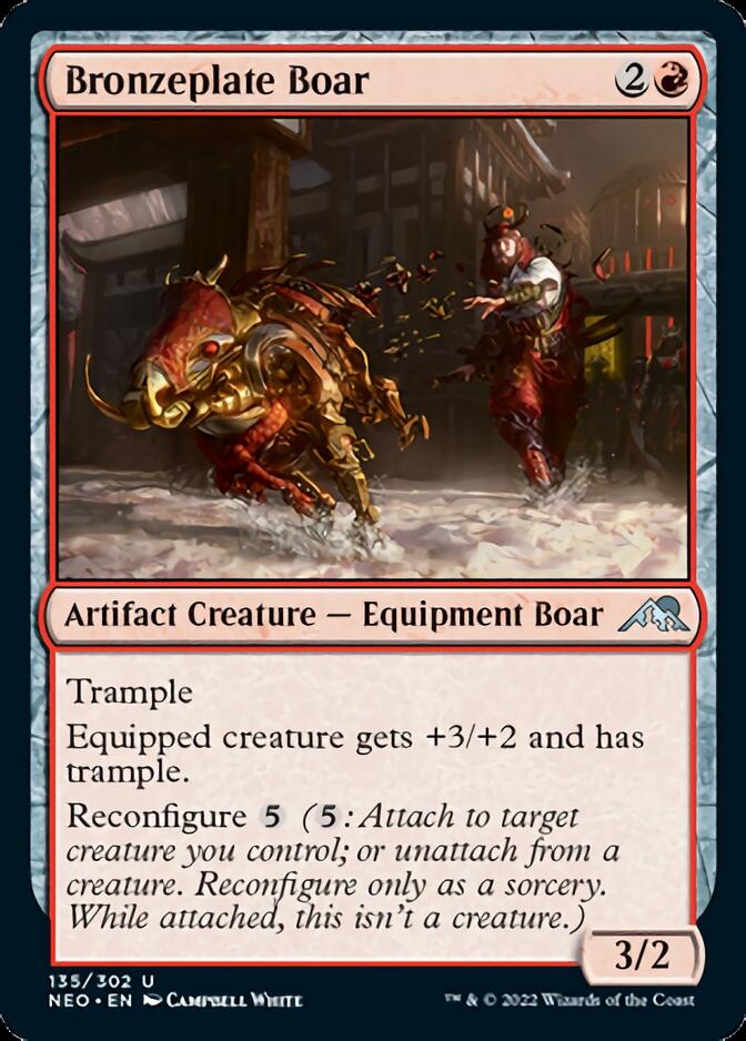 Bronzeplate Boar [Kamigawa: Neon Dynasty] - Destination Retro