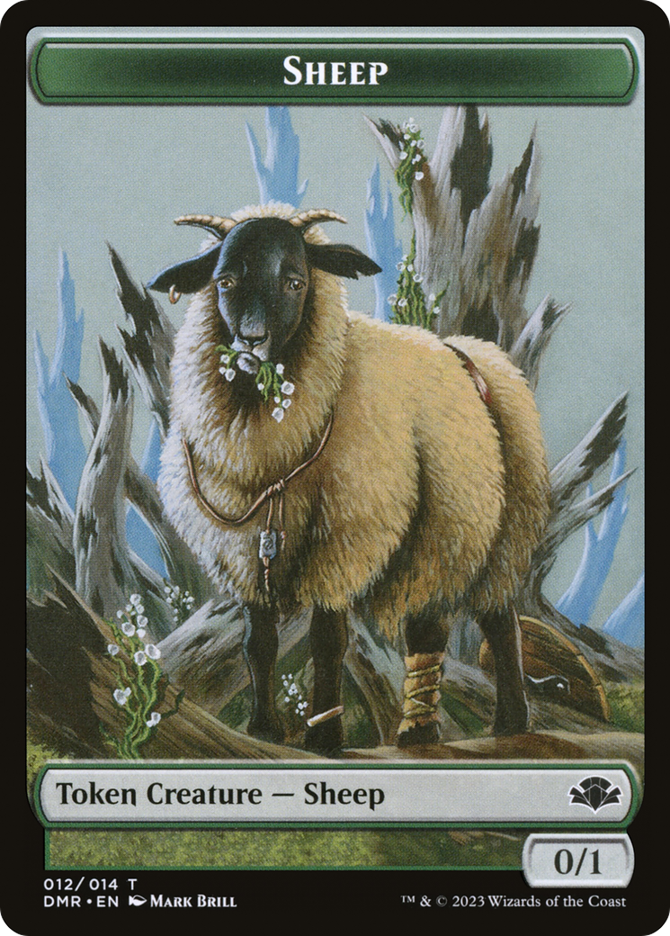 Sheep Token [Dominaria Remastered Tokens] - Destination Retro