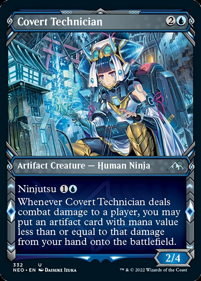 Covert Technician (Showcase Ninja) [Kamigawa: Neon Dynasty] - Destination Retro