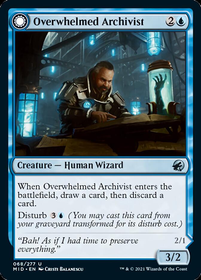 Overwhelmed Archivist // Archive Haunt [Innistrad: Midnight Hunt] - Destination Retro