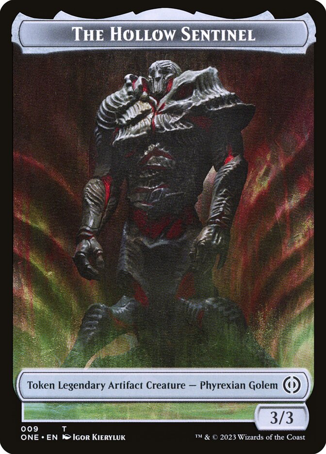 Phyrexian Goblin // The Hollow Sentinel Double-Sided Token [Phyrexia: All Will Be One Tokens] - Destination Retro