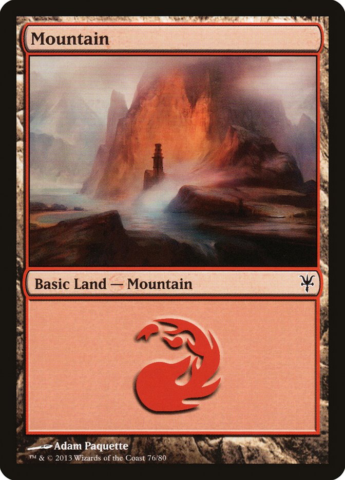 Mountain (76) [Duel Decks: Sorin vs. Tibalt] - Destination Retro