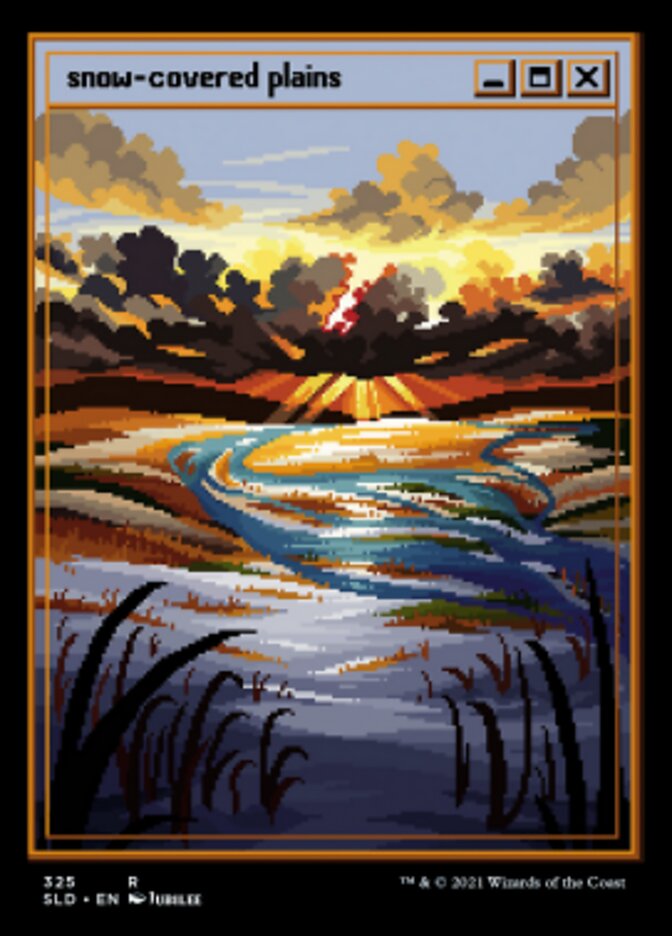 Snow-Covered Plains (Foil Etched) [Secret Lair Drop Series] - Destination Retro