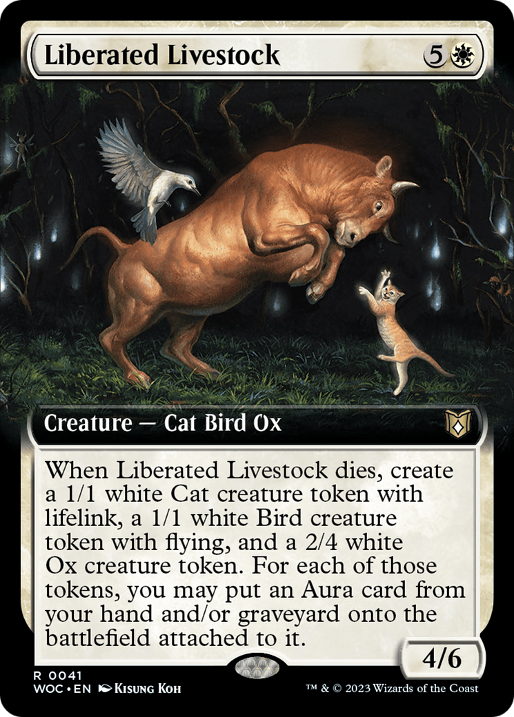 Liberated Livestock (Extended Art) [Wilds of Eldraine Commander] - Destination Retro