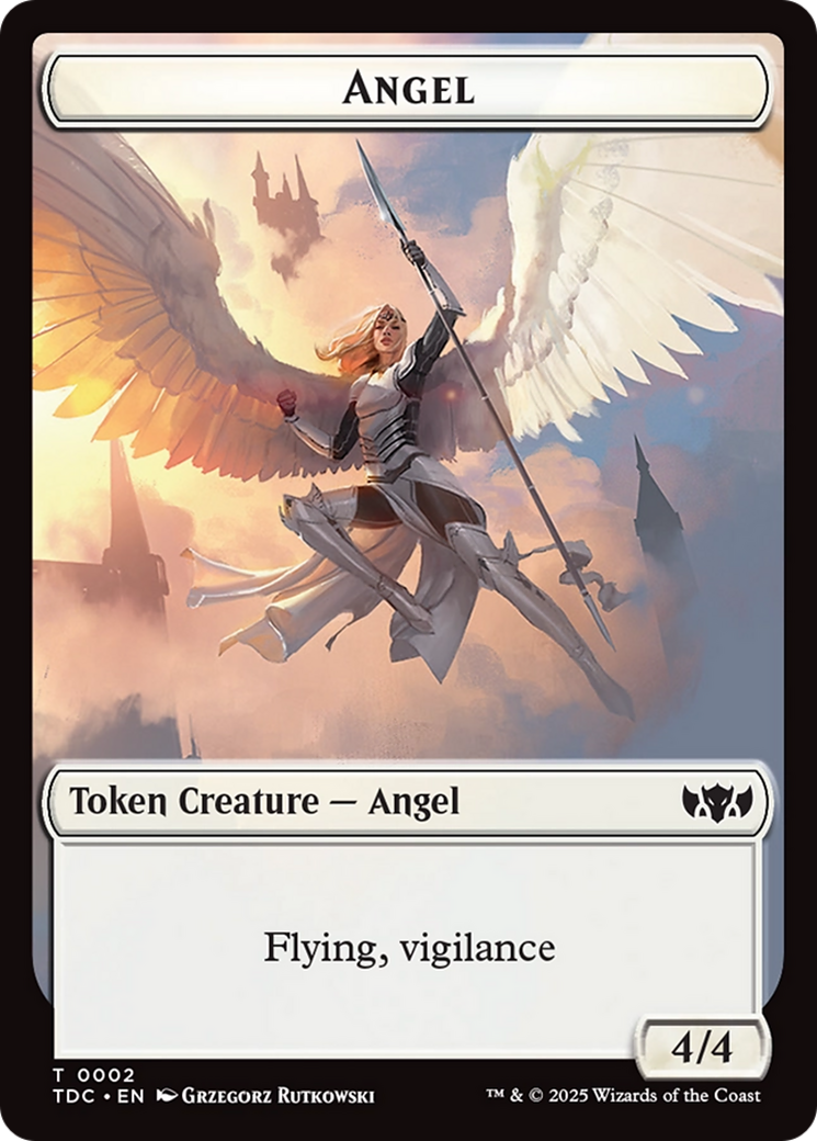 Angel // Spirit Double-Sided Token [Tarkir: Dragonstorm Commander Tokens] - Destination Retro