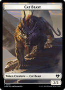 Cleric // Cat Beast Double-Sided Token [Commander Masters Tokens] - Destination Retro