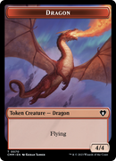 Dragon // Kor Ally Double-Sided Token [Commander Masters Tokens] - Destination Retro