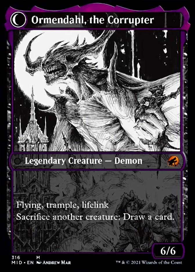 Jerren, Corrupted Bishop // Ormendahl, the Corrupted (Showcase Eternal Night) [Innistrad: Midnight Hunt] - Destination Retro