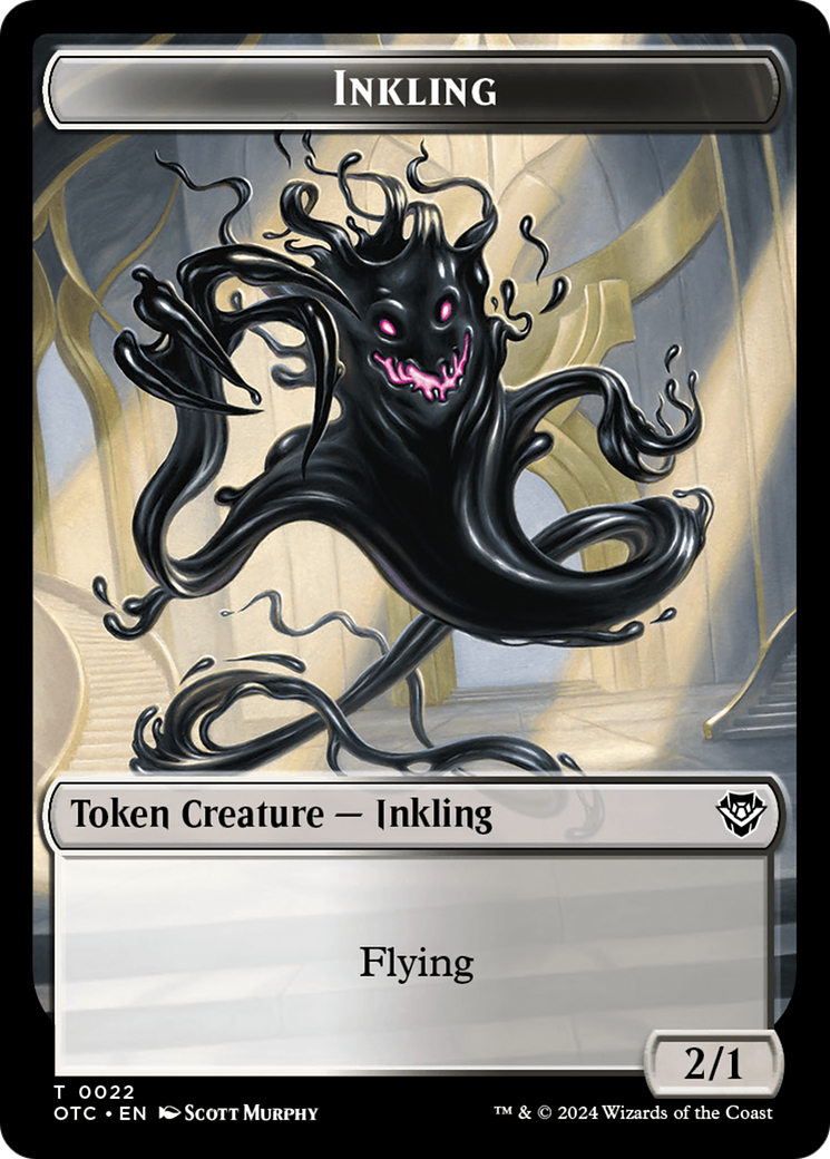 Inkling // Treasure Double-Sided Token [Outlaws of Thunder Junction Commander Tokens] - Destination Retro